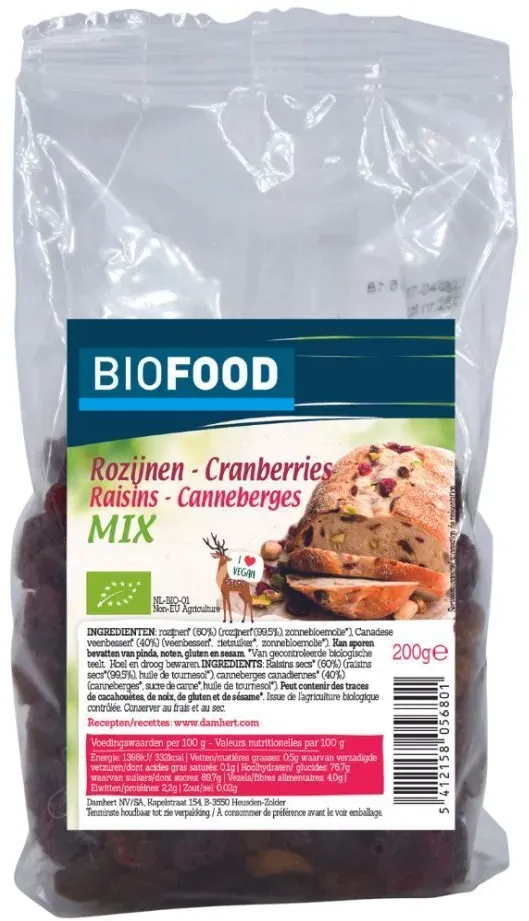 Biofood Rosinen - Cranberry Mix 200 g