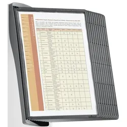 Durable Sichttafelständer Sherpa Style Wall 10 Wanddisplay mit 10 Tafeln Packung mit 6 Stück