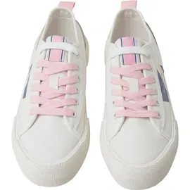 Pepe Jeans Damen Allen Flag Color W Sneaker, White, 36 EU - 36 EU