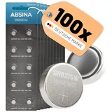 ABSINA SR621SW Uhrenbatterie 1,55V Silberoxid 10x 10er Pack - Knopfzelle SR621SW auslaufsicher & Lange Haltbarkeit - Batterie SR621SW / LR621 / SR621 / 364 / V364 / AG1 - SR 621 SW Uhren Knopfzelle