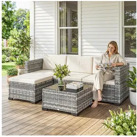Outsunny Garten-Lounge-Set 5-tlg. grau