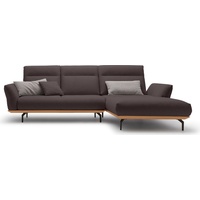 hülsta sofa Ecksofa hs.460, Sockel in Eiche, Alugussfüße in umbragrau, Breite 298 cm grau