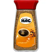 Café HAG Klassisch Mild löslicher entkoffeinierter Bohnenkaffee, Instant Kaffee, 100 g im Glas, für 56 Getränke