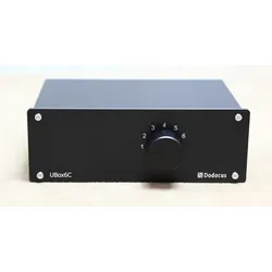Dodocus UBox6C schwarz NF-Umschalter / Cinch-Eingangserweiterung für 6 Quellen