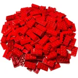 LEGO Duplo 2x4 Steine Rot - 80 Stück - Grundbausteine Red NEU (3011)