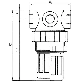 Riegler Druckbegrenzungsventil, inkl. Manometer, G 1/4, 0,1 - 3,0 bar