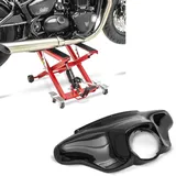 Set: Motorrad Hebebühne ConStands Midlift XL Motorradheber bis 500kg in rot + Batwing Verkleidung passend für Harley Davidson Touring 96-13 Craftride in schwarz