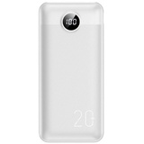 VEGER Powerbank L20S - 20W 20 000mAh LCD Quick Charge PD Micro-USB, USB-C und zwei USB-A Weiß (VP2039PD / W2039PD ) - Weiß