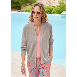 GOLDNER Strickjacke mit Strickbandblende Beige 23