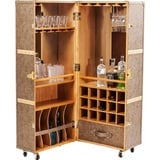 Kare-Design Barschrank Braun, Beige, & 60x154x60 cm,