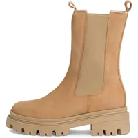 TAMARIS Damen Chelsea Boots Leder Blockabsatz; CAMEL/braun; 39 EU
