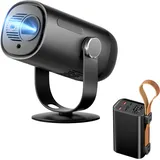 dangbei Freedo tragbarer Projektor mit Ständer Grau + PowerBank