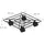 Relaxdays Pflanzenroller eckig 2er Set 28 x 28 cm schwarz