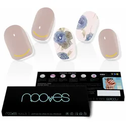 Künstliche Nägel Nooves Elegant Floral Gel Selbstklebend Metallic