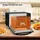 Woltu Mini Backofen 21 L, elektrischer Minibackofen, Miniofen, Pizzaofen, 1280 W, 100-230 °C, Timer 60 Min., Ober-/Unterhitze, Doppelverglasung, Schwarz