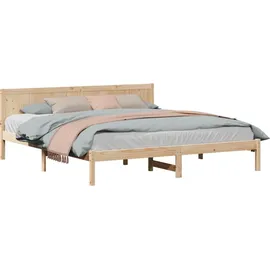 vidaXL Bettgestell Braun 180 x 200 cm Massivholz Kiefer