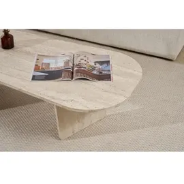 Asir Ovalis Beige Spanplatte 130 x 40 x 65 cm