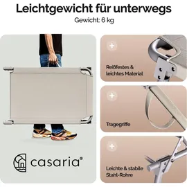 CASARIA Sonnenliege Klappbar 190 x 60 x 22 cm Beige