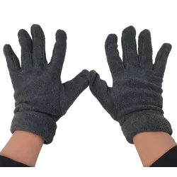 ZWILLINGSHERZ Fleece-Handschuhe für Herren Finger-Handschuhe Winter-Handschuhe 4603H Anthrazit - One-Size