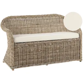 Beliani Gartenbank 141 x 86 x 69 cm Weiß