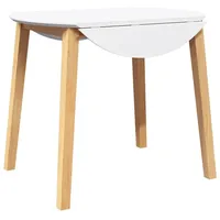 VidaXL Esstisch Natur Massivholz Gummibaumholz - Braun