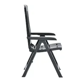 vidaXL Verstellbare Gartenstühle 60 x 61 x 109 cm anthrazit 2 St. 48768