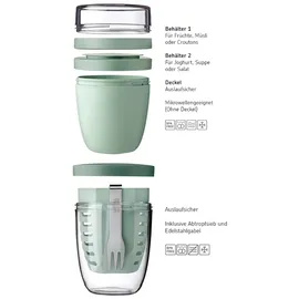 Mepal Ellipse Lunchpot rosa 0,2 l 2-teiliges Set