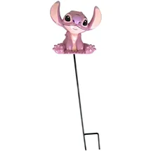 Disney Gartenstecker Angel/Stitch 37 cm Pink/Mehrfarbig