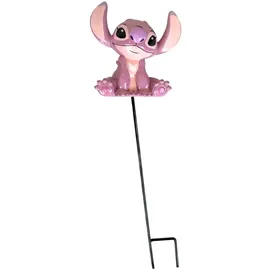 Disney Gartenstecker Angel/Stitch 37 cm Pink/Mehrfarbig