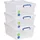 OTTO Office Ablagebox 38 x 19,5 x 46 cm 3-tlg. transparent