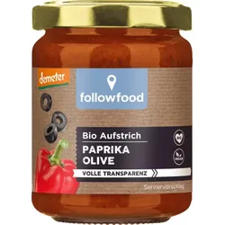 followfood Paprika Olive Aufstrich demeter