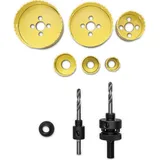 Trotec Lochsägen-Set aus HSS Bi-Metall Sägekranz sägen Loch Gipskarton Pvc Acryl Weißblech Aluminium Zinkguss Kupfer Bronze Holz