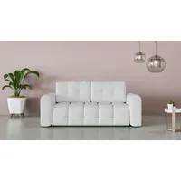 2-Sitzer INOSIGN "Manilla, trendige Steppung, 2 Rückenkissen, B/T/H 195/107/91 cm", grau (hellgrau), B:195cm H:91cm T:107cm, 100% Polyester, Sofas, mit Wellenunterfederung, in verschiedenen Materialien und Farben