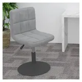 vidaXL Drehbarer Barhocker Hellgrau Samt