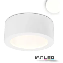 LED Aufbauleuchte LUNA 8W, weiß, rund, DN106,5, indirektes Licht, neutralweiß