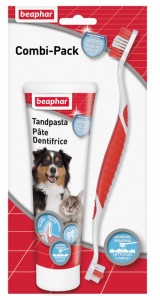Beaphar Combipack tandpasta & tandenborstel voor hond en kat  2 Combipacks
