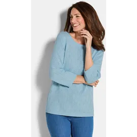 GOLDNER Rundhalspullover Blau 48