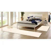 OTTO home Bettumrandung OTTO HOME "Mohan" Gr. 14, weiß, H:25mm, Obermaterial: 100% Wolle, Bettumrandungen, handgeknüpft, Bettvorleger, Läufer-Set für das Schlafzimmer