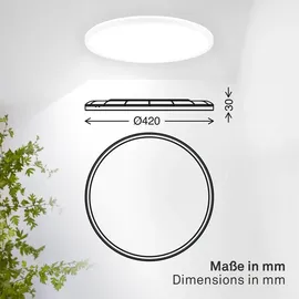 B.K.Licht LED Panel 1 rund 18W 4000K weiß Ø 42 cm
