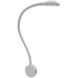 Kalb Material Für Möbel LED Bettleuchte + USB Ladeg. TOUCH Bettleuchten Leseleuchte Leselicht Ladegerät, Farbe:Weiß