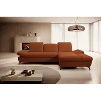 Goldstoff Ecksofa mit Schlaffunktion und Bettkasten - L-Form Sofa Beige/Grau, 1 Teile, Modernes Schlafsofa mit Sofakissen - Premium Couch Cord & L-Form