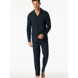 SCHIESSER Pyjama lang Fine Interlock Blau 52