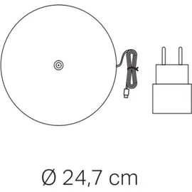 Zafferano USB-A Kontakt-Ladestation für Poldina XXL - kabellos, kompatibel, Ersatz, 5 V 1 A, ohne Stecker