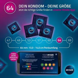 MY.SIZE Kondome, 50 Stück im Beutel, für Männer, extra große Passform