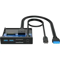 GrauGear G-MP01CR 6 Port USB 3.0-Hub Schwarz