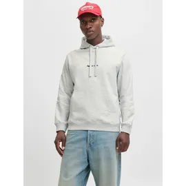 JACK & JONES Hoodie Grau/Weiß L