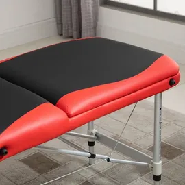Homcom Massageliege Aluminium, inkl. Auflagen, BxHxT: 215 x x 60 cm - schwarz