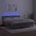 vidaXL Boxspringbett mit Matratze & LED Hellgrau 180x200 cm Samt