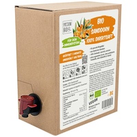 Bio Sanddorn Direktsaft 3 Liter Box aus deutschem Anbau - Sanddornsaft aus 100% Sanddornbeeren - Veganer Sanddorn Saft als natürliche Vitamin C Quelle, ohne Zuckerzusatz, ohne Süßstoffe (lt. Gesetz)