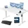 JUMMICO Höhenverstellbarer Schreibtisch mit USB-Ladeanschluss,Schreibtisch Höhenverstellbar Elektrisch 160 x 70 cm, Steh-Sitz Tisch Stehpult Verstellbarer Computertisch,Standing Desk,Weiß